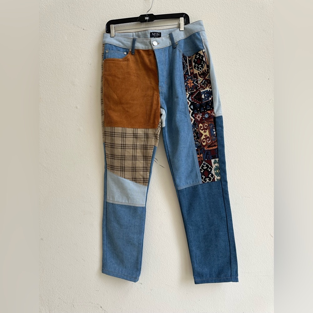 Patch work Boo hoo men jeans